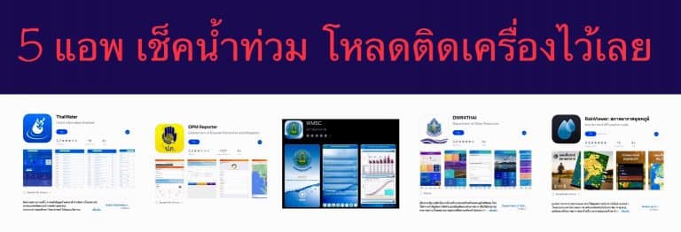 5 แอพ เช็คน้ำท่วม โหลดติดเครื่องไว้เลย