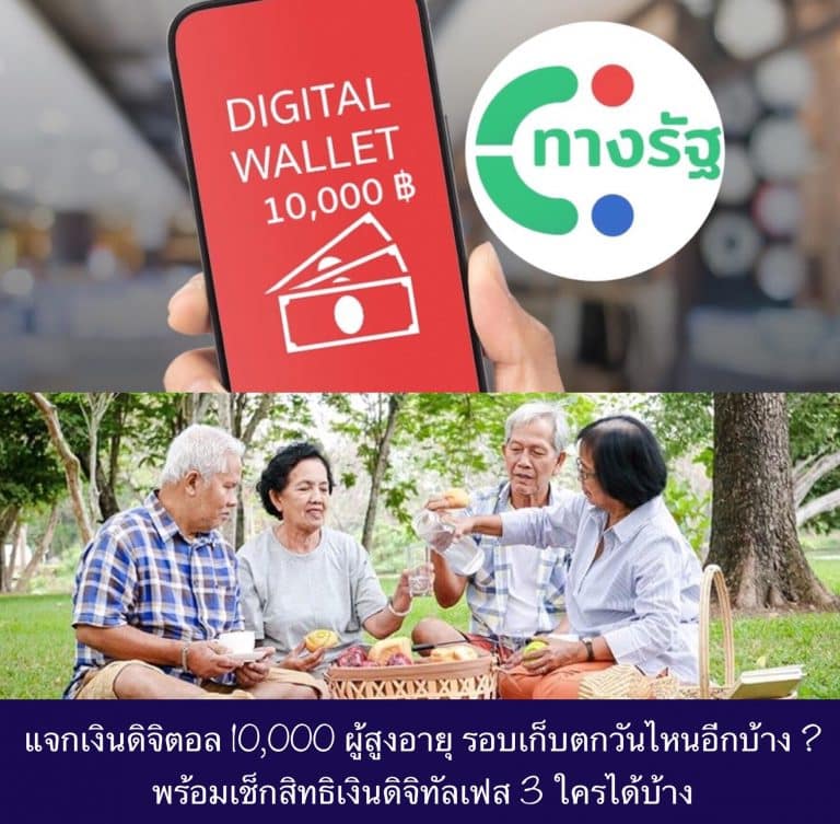 แจกเงินดิจิตอล 10,000 ผู้สูงอายุ รอบเก็บตกวันไหนอีกบ้าง ? พร้อมเช็กสิทธิเงินดิจิทัลเฟส 3 ใครได้บ้าง