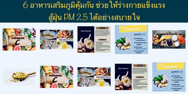 6 อาหารเสริมภูมิคุ้มกัน ช่วยให้ร่างกายแข็งแรงสู้ฝุ่น PM 2.5 ได้อย่างสบายใจ