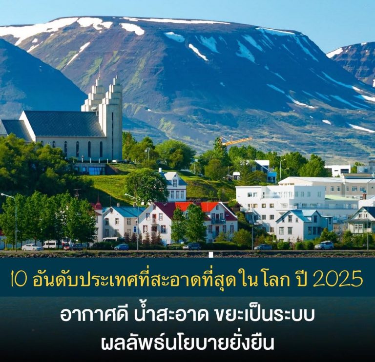 10 อันดับประเทศที่สะอาดที่สุดในโลก ปี 2025