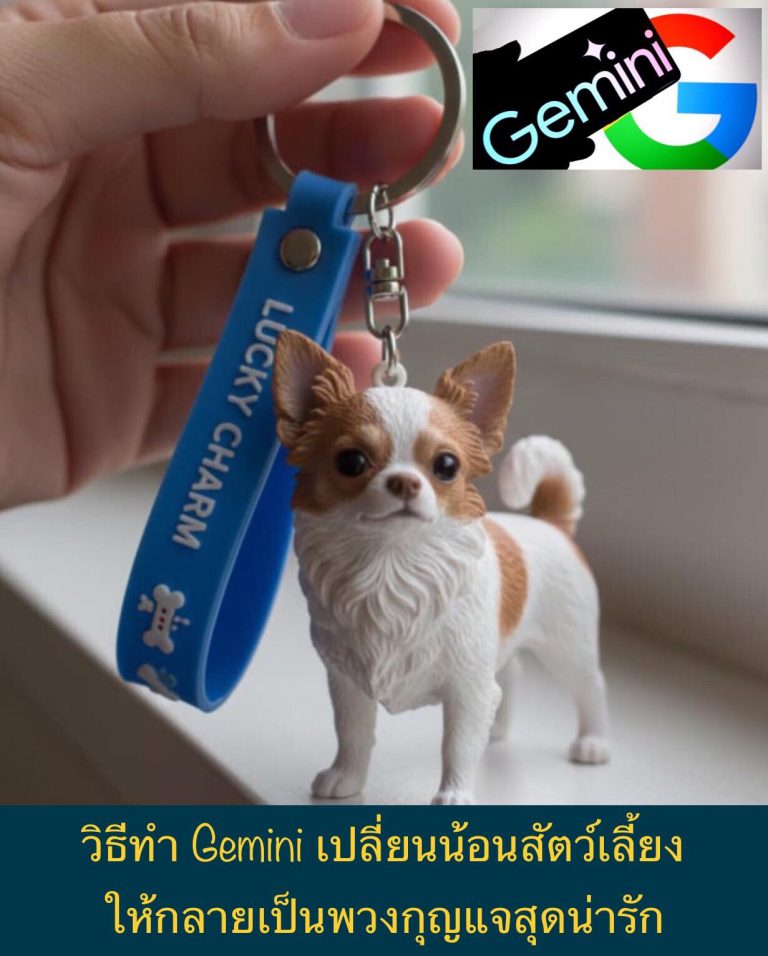 วิธีทำ Gemini เปลี่ยนน้องสัตว์เลี้ยงให้กลายเป็นพวงกุญแจสุดน่ารัก