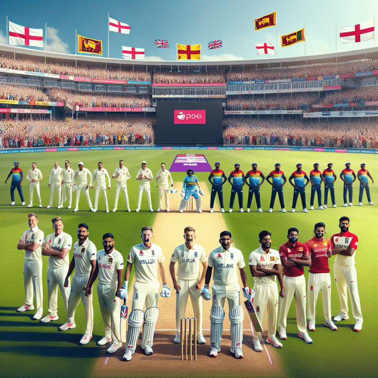 วิเคราะห์การแข่งขัน England vs Sri Lanka: ผลการแข่งขันและความเคลื่อนไหว