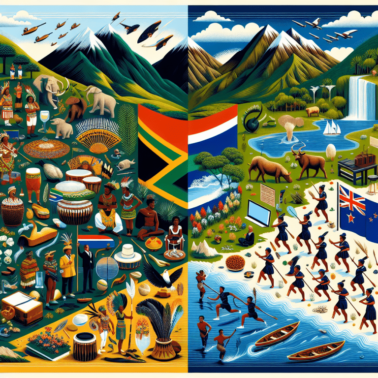 การเปรียบเทียบ South Africa vs New Zealand: วัฒนธรรม, กีฬา, และธรรมชาติ