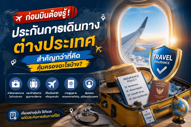 ก่อนบินต้องรู้ ! ประกันการเดินทางต่างประเทศ สำคัญกว่าที่คิด คุ้มครองอะไรบ้าง ?