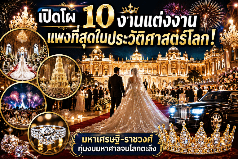 เปิดโผ 10 งานแต่งงานแพงที่สุดในประวัติศาสตร์โลก ! มหาเศรษฐี-ราชวงศ์ ทุ่มงบมหาศาลจนโลกตะลึง