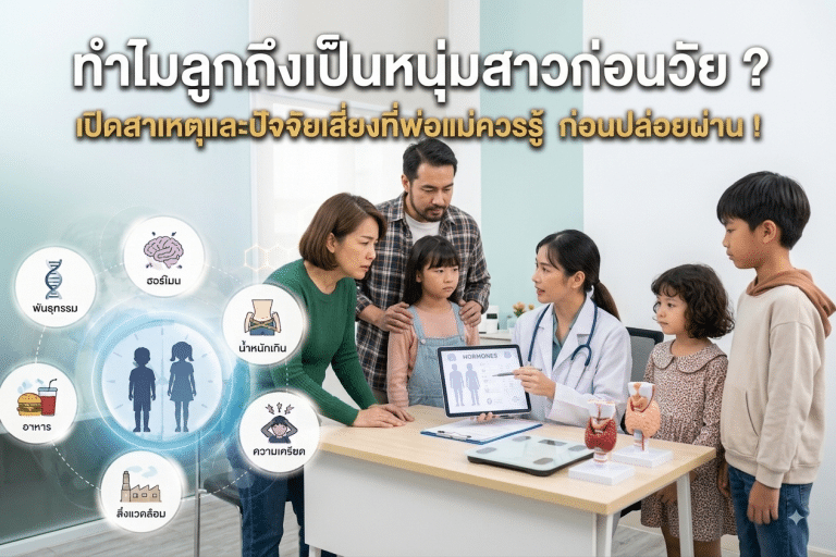 ทำไมลูกถึงเป็นหนุ่มสาวก่อนวัย ? เปิดสาเหตุและปัจจัยเสี่ยงที่พ่อแม่ควรรู้ ก่อนปล่อยผ่าน !