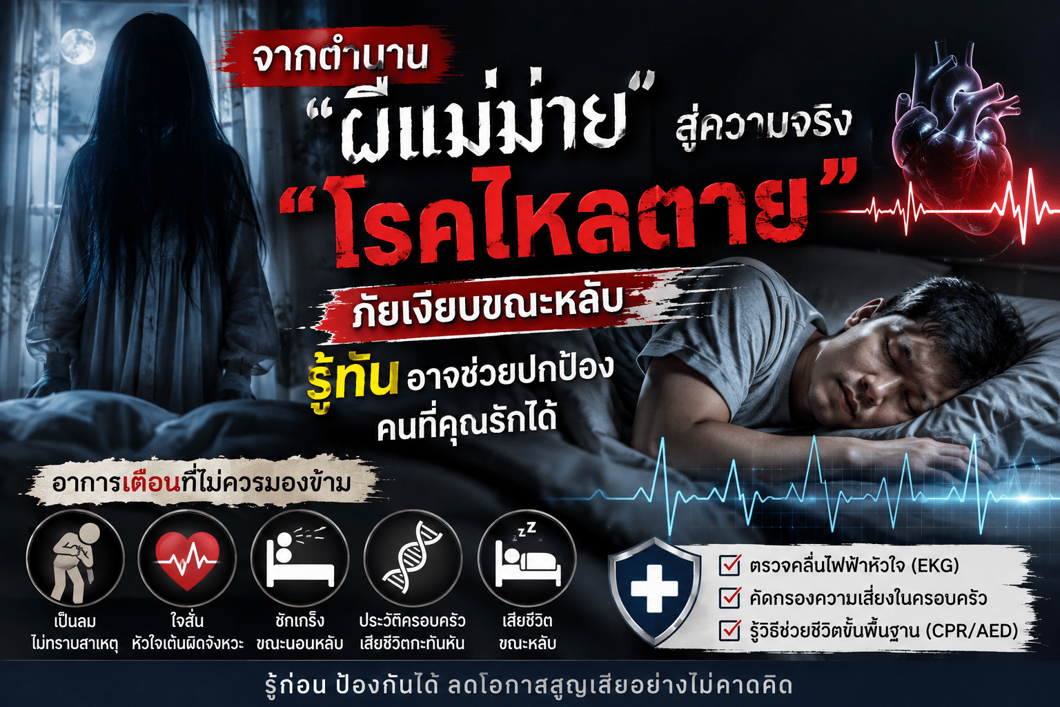 จากตำนาน “ผีแม่ม่าย” สู่ความจริง “โรคไหลตาย” ภัยเงียบขณะหลับ รู้ทันอาจช่วยปกป้องคนที่คุณรักได้