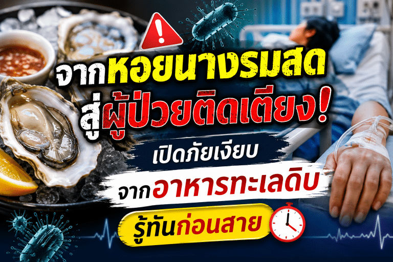 จากหอยนางรมสดสู่ผู้ป่วยติดเตียง! เปิดภัยเงียบจากอาหารทะเลดิบ รู้ทันก่อนสาย