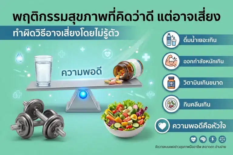 พฤติกรรมสุขภาพที่คิดว่าดี แต่ทำผิดวิธีอาจเสี่ยงโดยไม่รู้ตัว