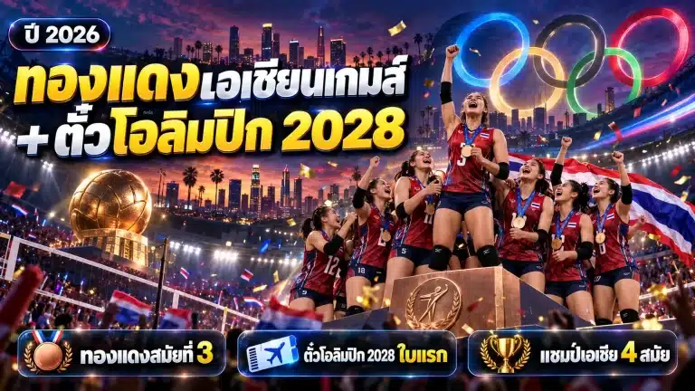 วอลเลย์บอลหญิงไทย โอลิมปิก 2028 ตั๋วใบแรก + ทองแดงเอเชียนเกมส์