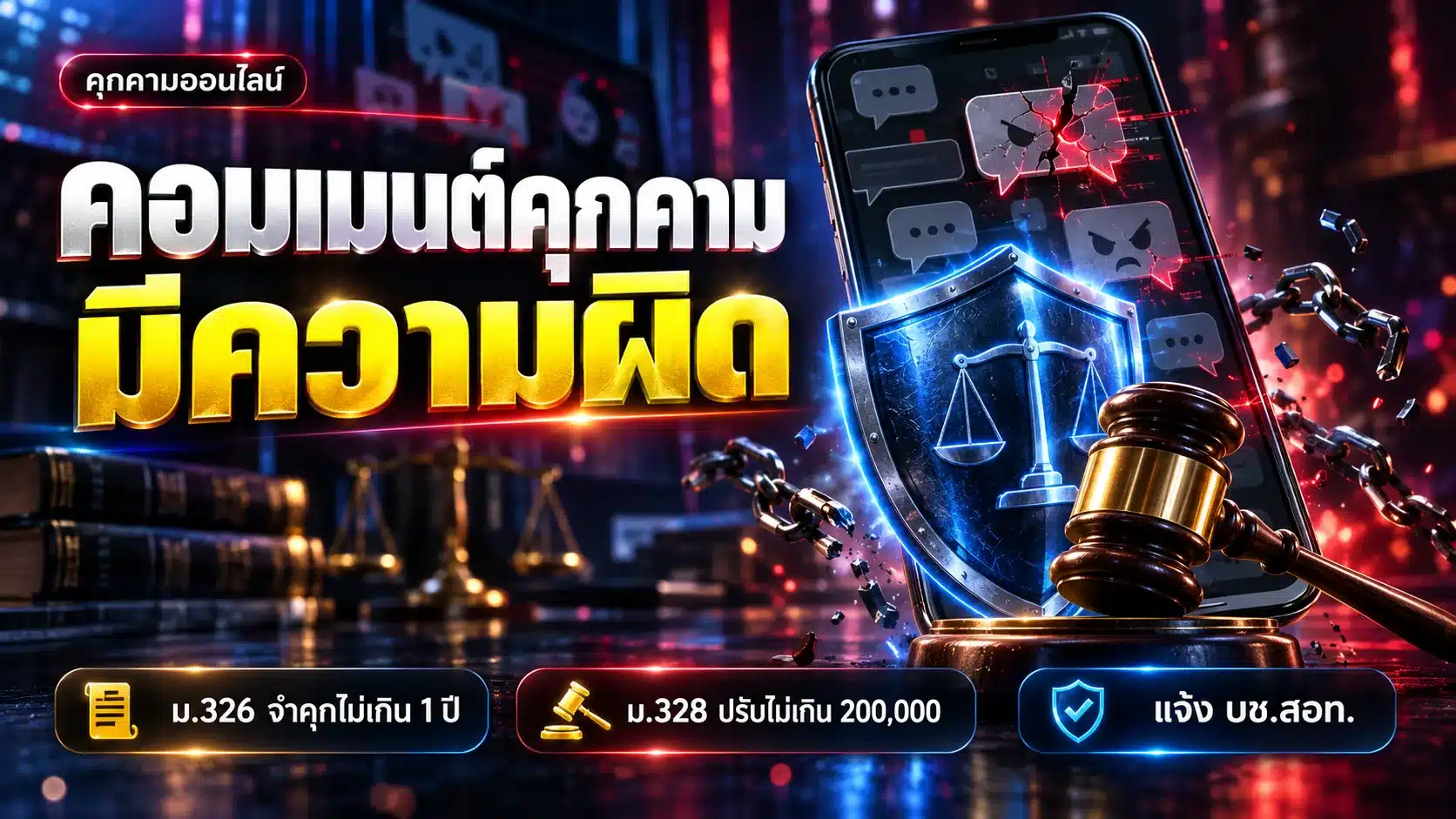 เต้ย จรินทร์พร ลั่นดำเนินคดีคอมเมนต์คุกคาม โทษ ม.328 หนักแค่ไหน
