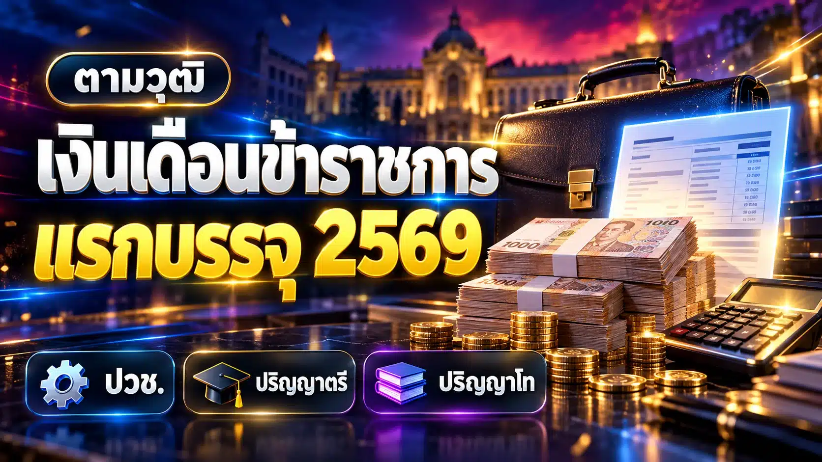 เงินเดือนข้าราชการ 2569 แรกบรรจุตามวุฒิ ขึ้นหรือยัง ออกวันไหน