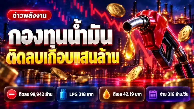 กองทุนน้ำมันเชื้อเพลิง ติดลบเกือบแสนล้าน 2569 เกิดอะไรขึ้น